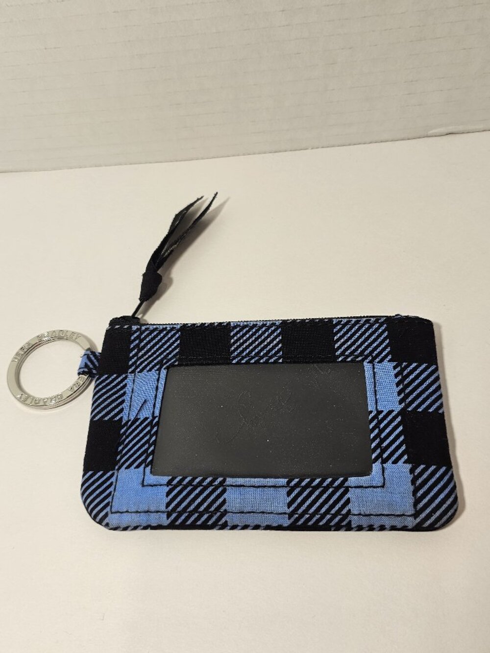 NWOT Vera Bradley Zip ID Case Alpine Check Compact Wallet Bag Purse